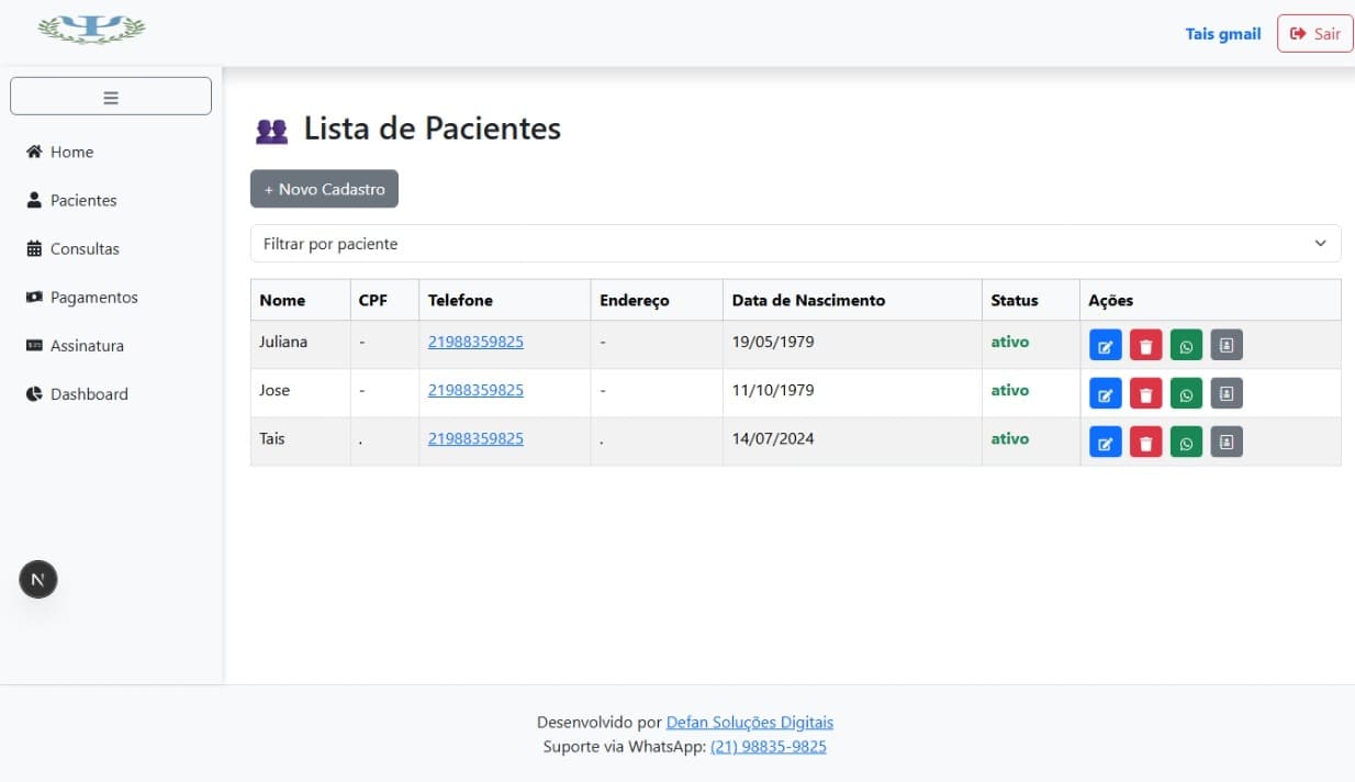 👥 Cadastro de Pacientes