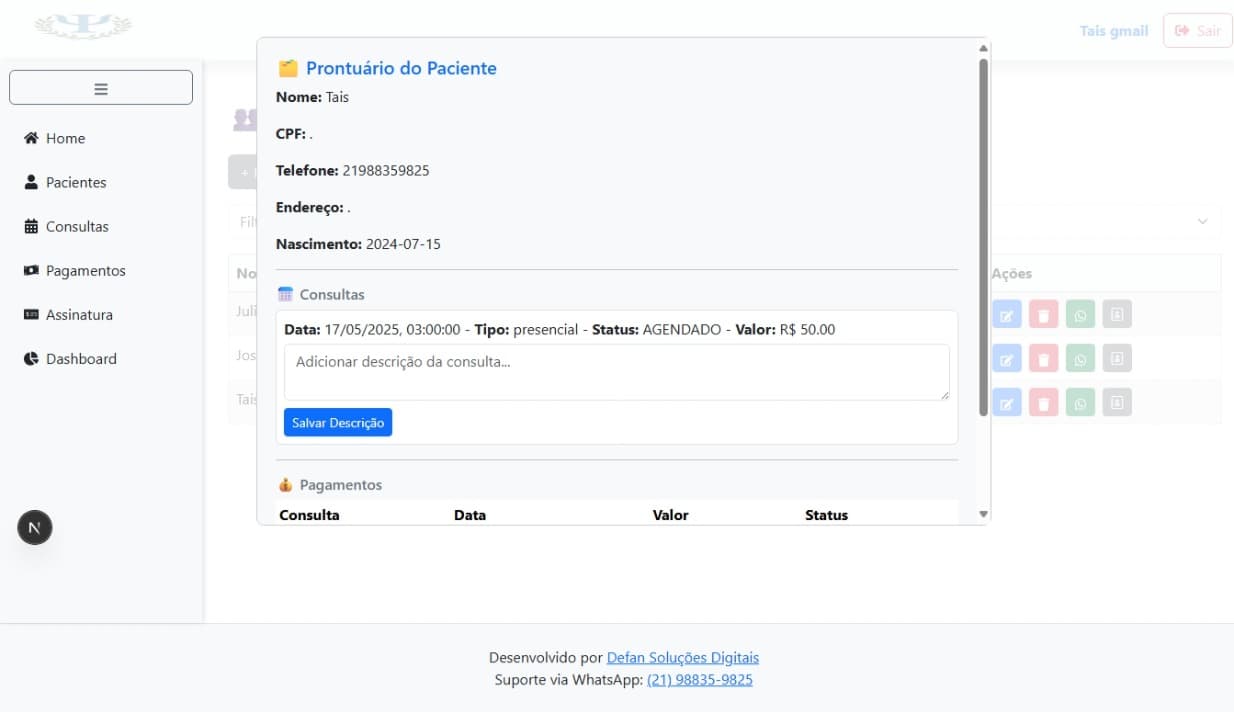 📁 Prontuário Digital Completo